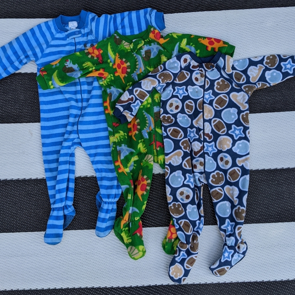 Lot 3: 18 Mos Fleece Onesies w Zipper